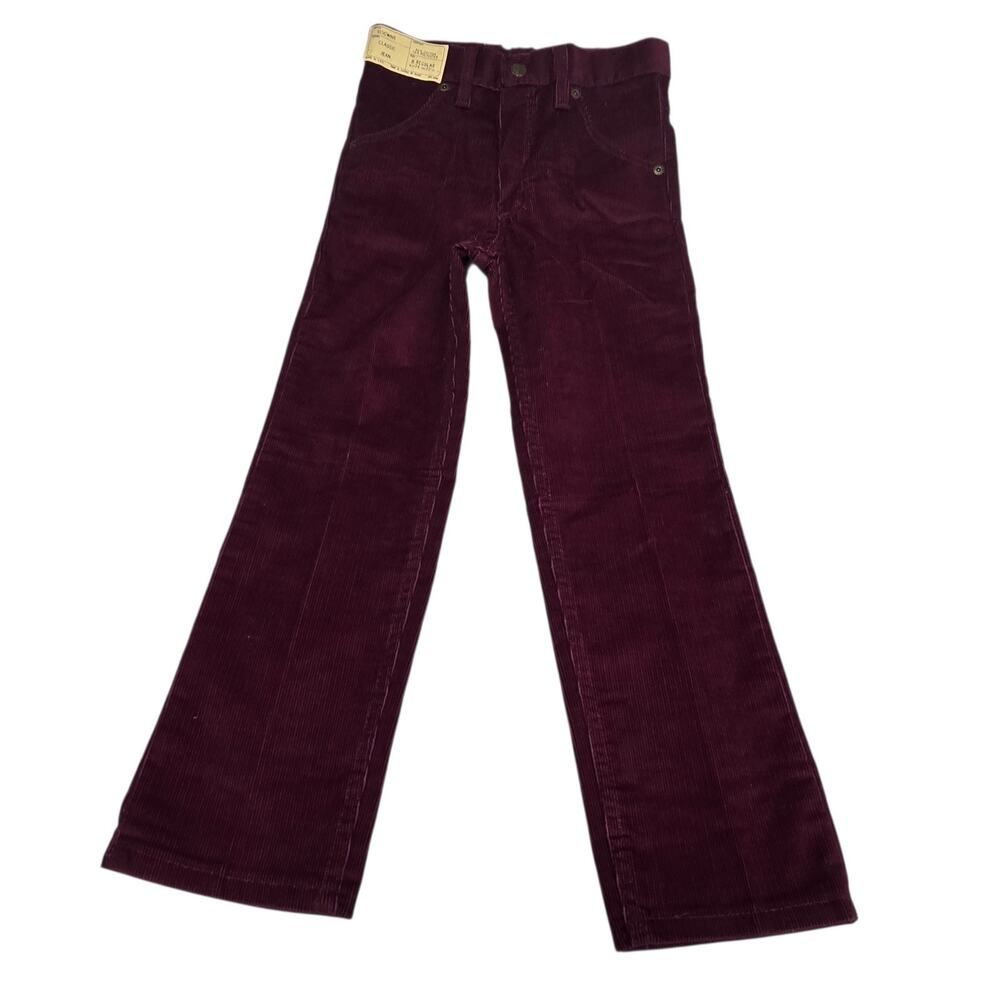Wrangler Boys Corduroy Pants Size 8 Reg. Burgundy